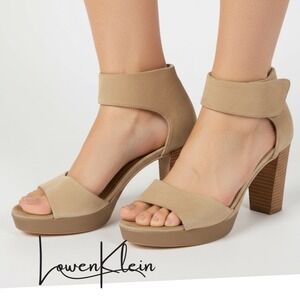 Paul Green Charlene Suede Ankle Strap Platform Block Heel Sandals Sz Uk 6 US 8.5